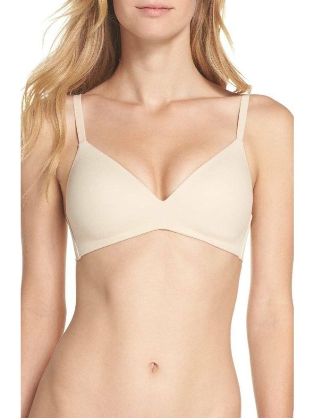 🆕WACOAL How Perfect Seamless Soft Cup Wireless Bra 36DD Beige #852189